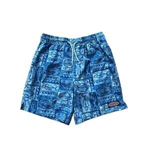 Boys Vineyard Vines Chappy swim suit trunks fish print size M